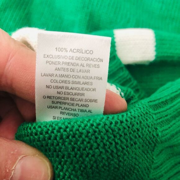 🔥🔥5 for $25🔥🔥tiara international elf green white Christmas sweater jingle bells - Picture 7 of 10